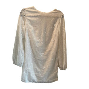 Women’s white stress in sequin - brand new never worn